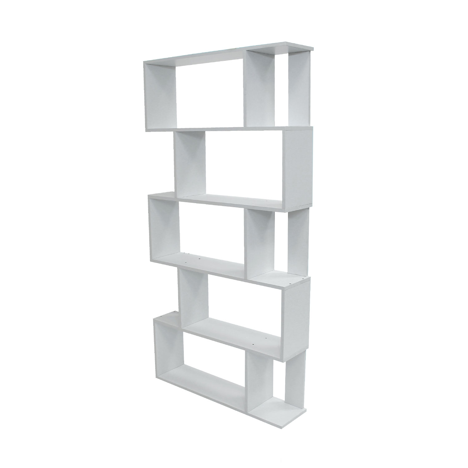 Librero Sippar Biblioteca Moderno Bossa Blanco 5 Niveles.