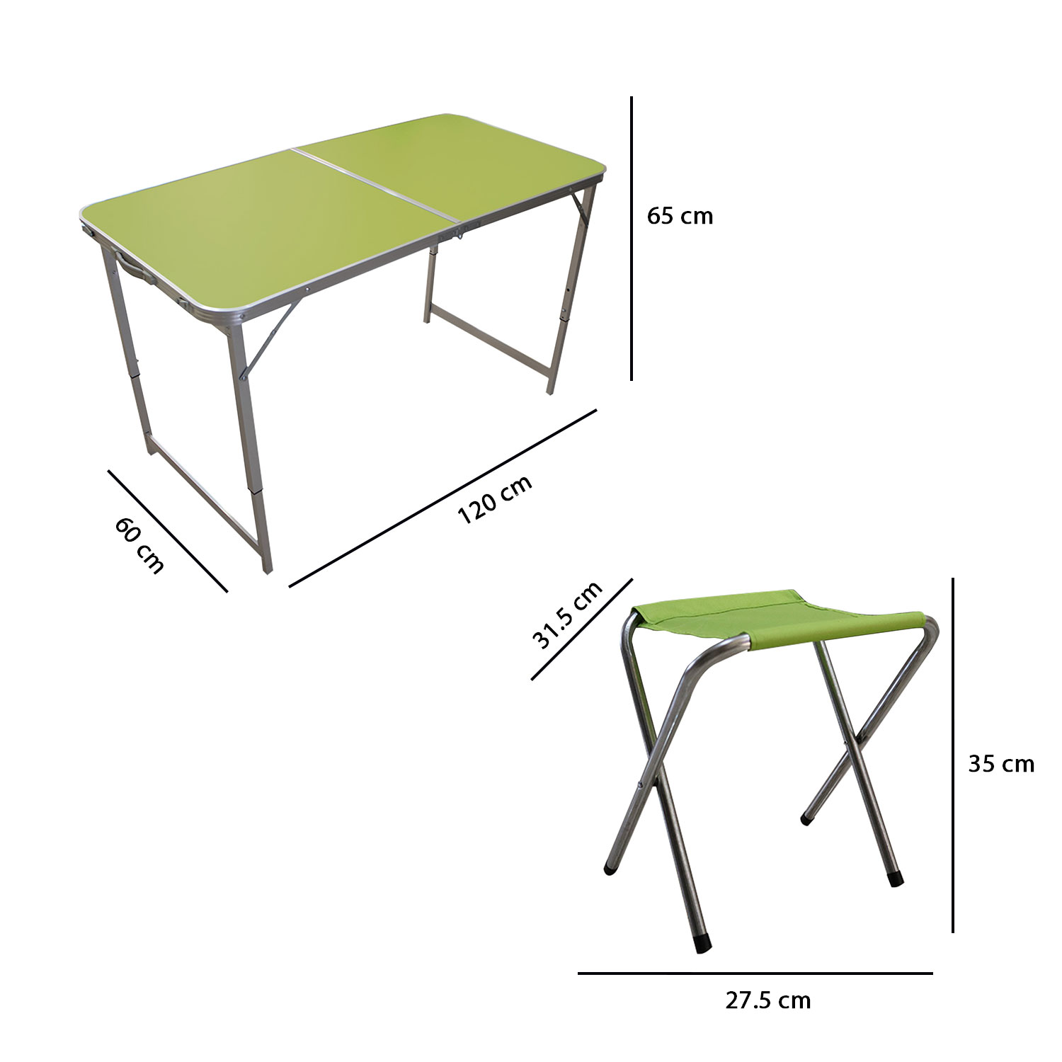 Mesa Portátil Plegable para Campamento o Picnic Bossa 120x60cm.