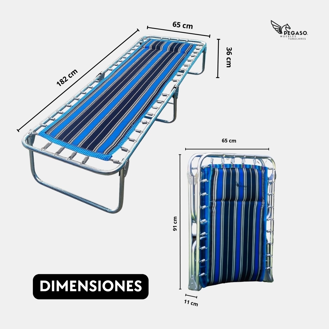 Catre Camastro Plegable Acojinado Con Almohadilla - Pegaso.