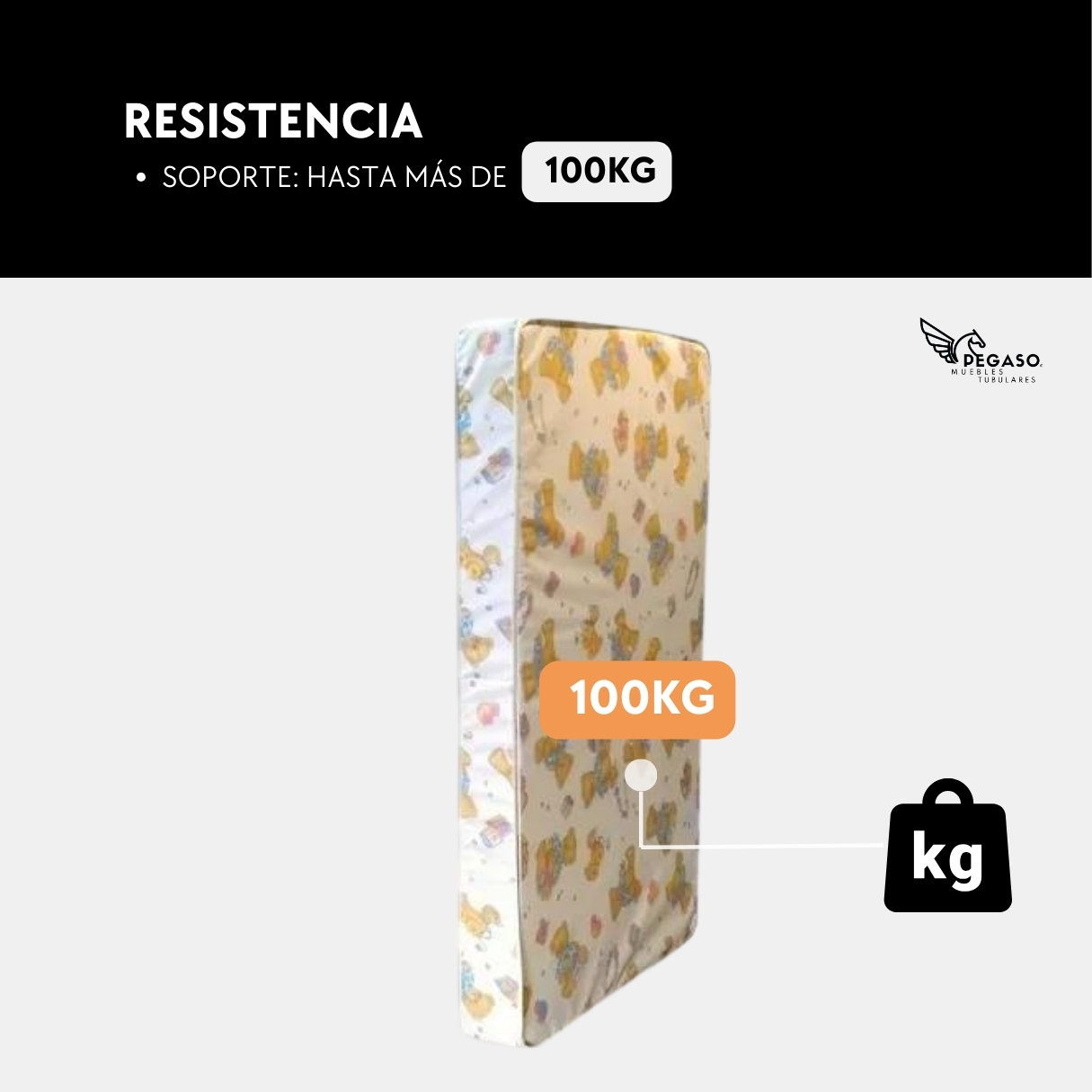 Colchón Infantil Para Cuna Impermeable - Pegaso.