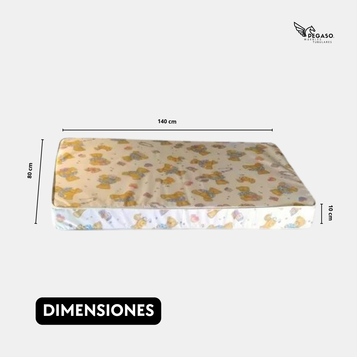 Colchón Infantil Para Cuna Impermeable - Pegaso.