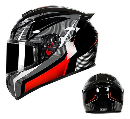 Casco para moto rojo hotsell