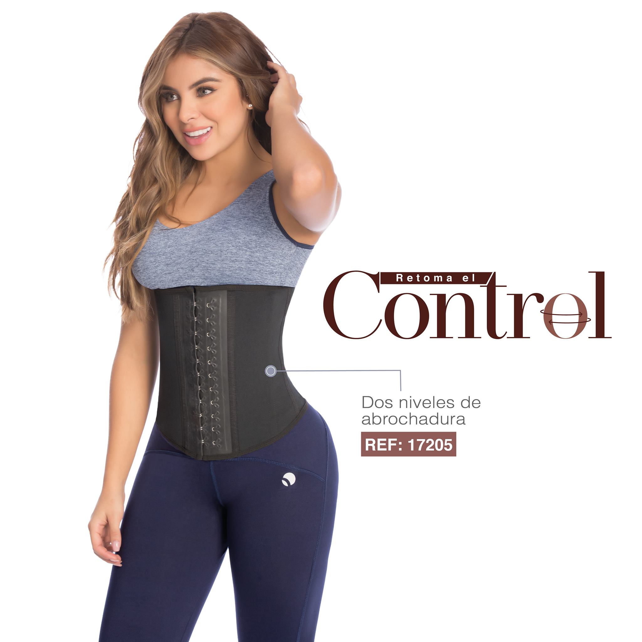 2 Pack Fajas Cinturillas Colombianas De Latex Con Broches Frontales Deportivas Reductoras