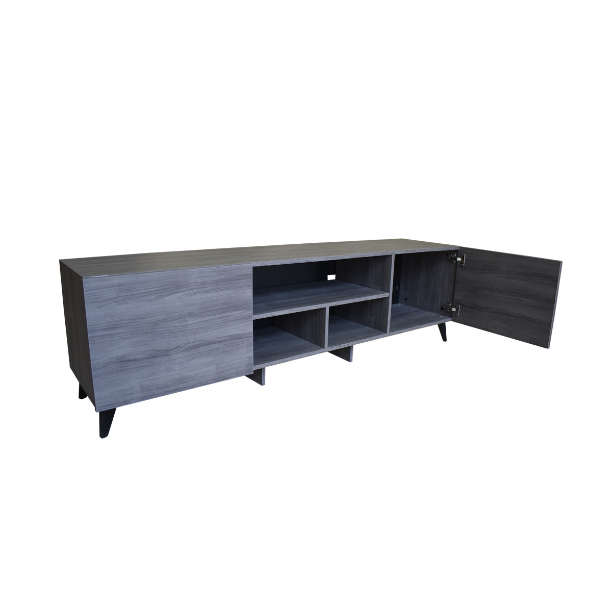  Mueble para TV de 80" Europa  Elegante y Moderno Hogare Gris Storm