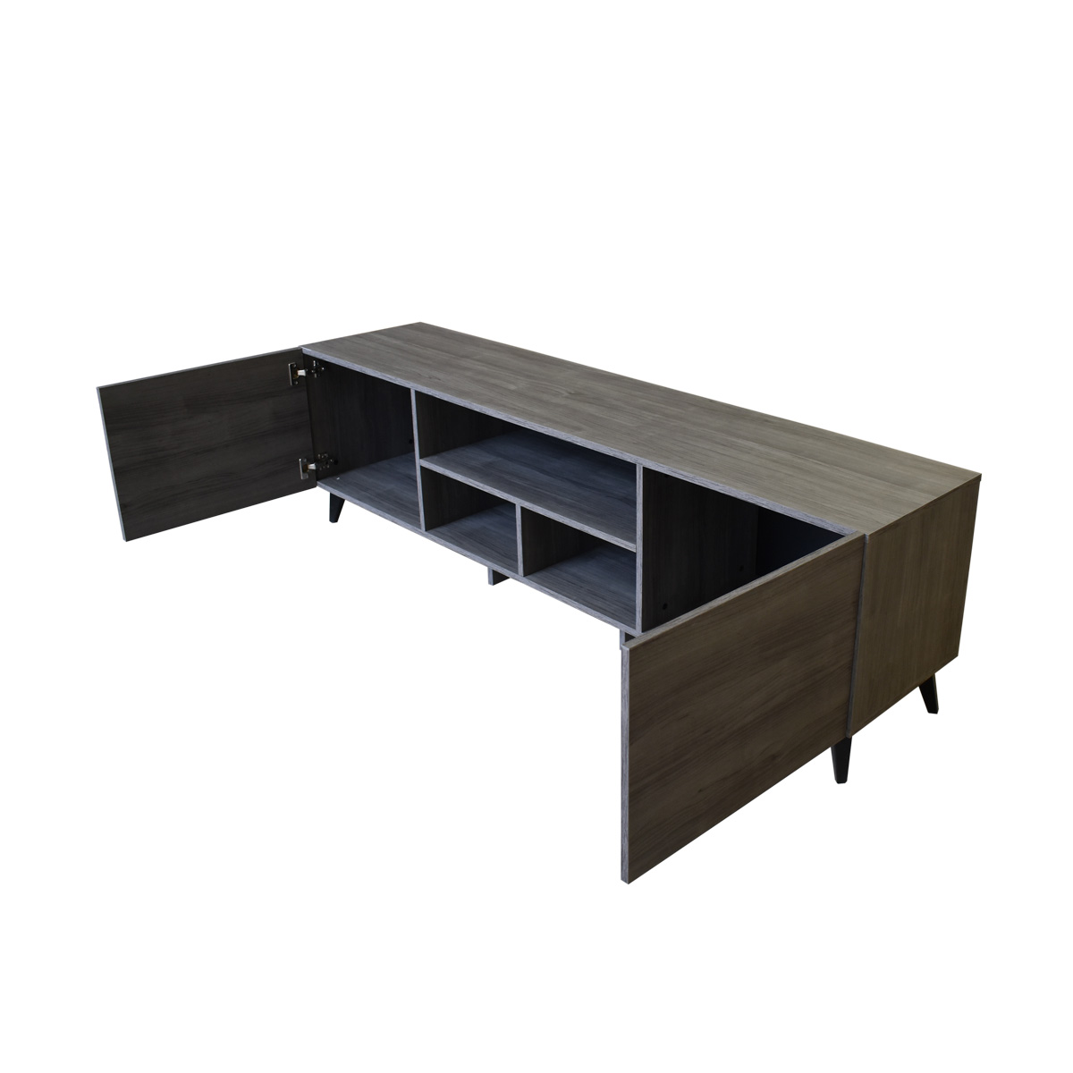  Mueble para TV de 80" Europa  Elegante y Moderno Hogare Gris Storm