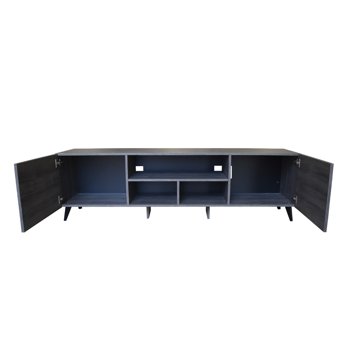  Mueble para TV de 80" Europa  Elegante y Moderno Hogare Gris Storm