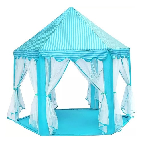 Castillo Princesa Carpa Niñas Casa Portátil Tienda Juguetes AZUL