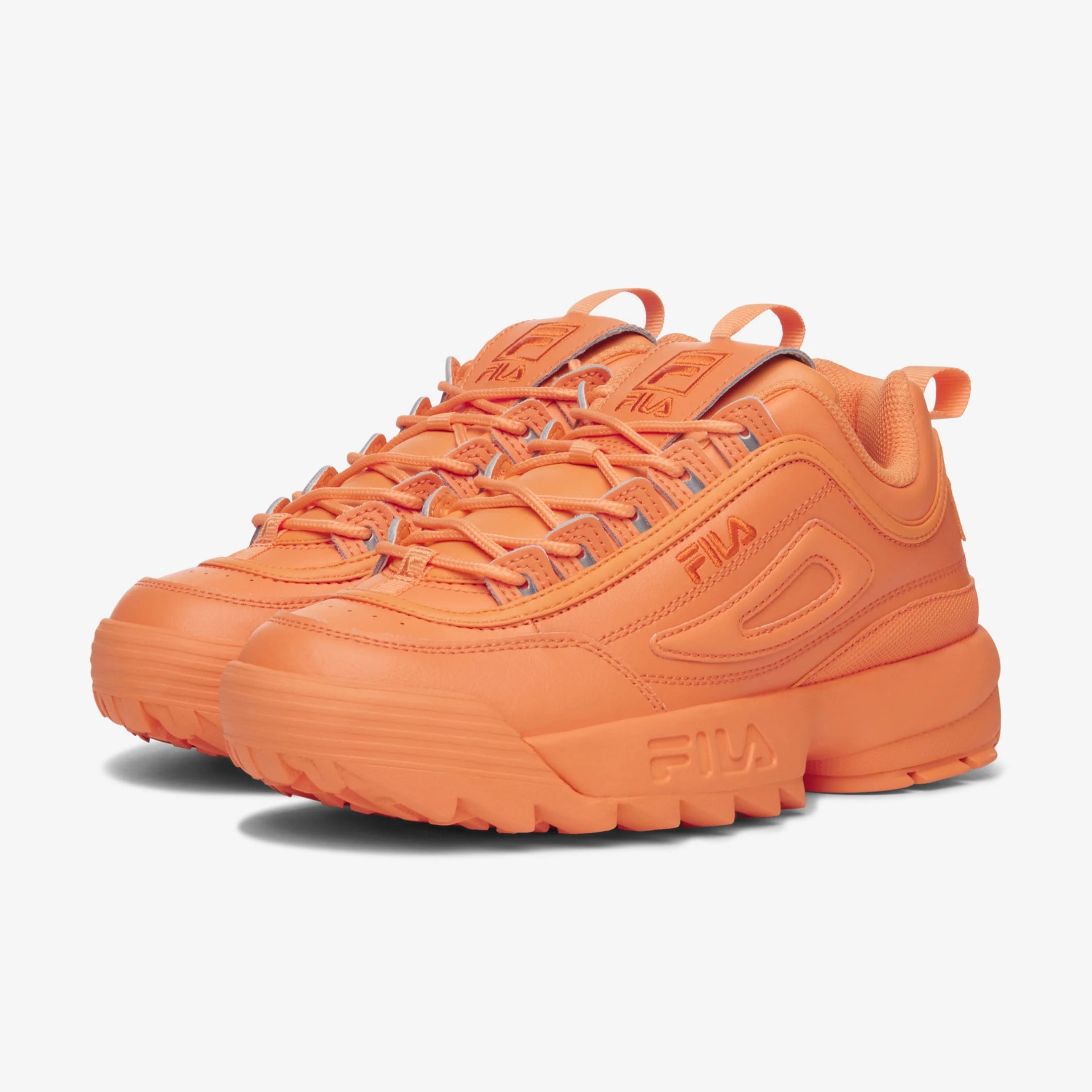 Tenis Fila Disruptor II Naranja Pastel de Dama Original