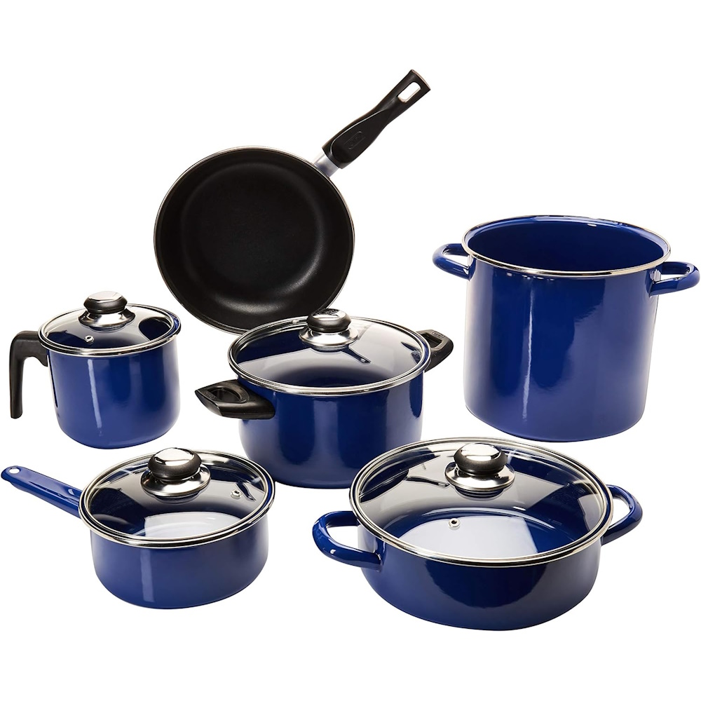 Bateria Cocina Albania Azul Grafito TC 10pzas Europea Cinsa.