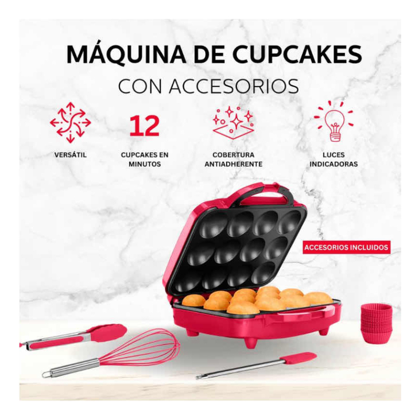Maquina Para Hacer 12 Cupcakes Holstein Housewares.