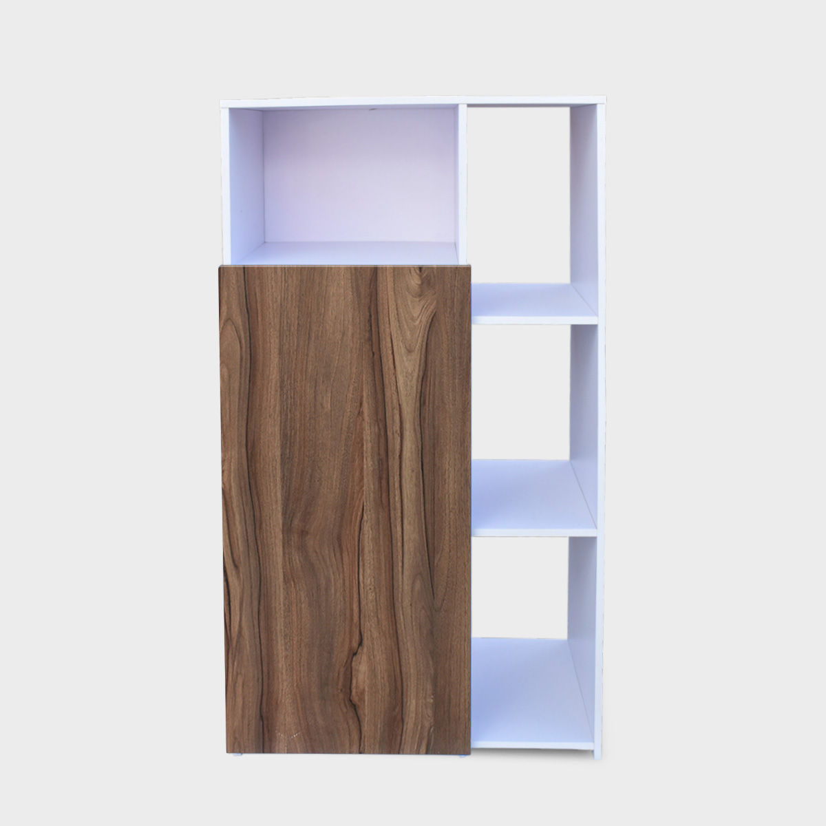 Hogare Mueble Alacena Despensero Organizador Practico Multiusos de melamina de alta resistencia con puerta y estantes Color Blanco Parota