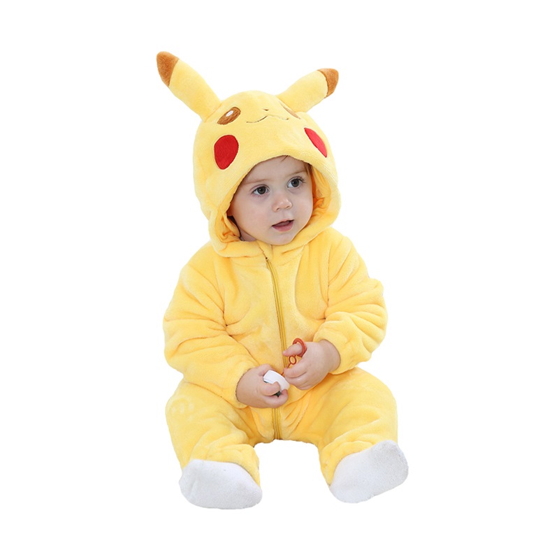 Anime Pijama De Pikachu Mameluco Pijama Bebé Kawaii Raton Amarillo