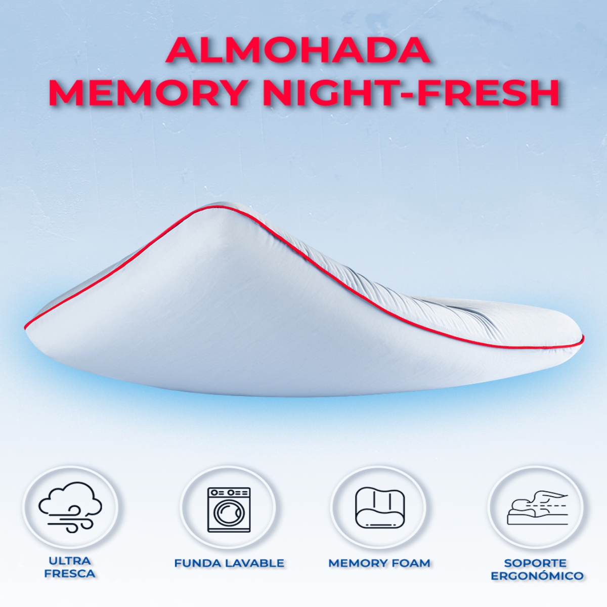 Almohada De Memory Foam Set 2 pzas Nigth Fresh 
