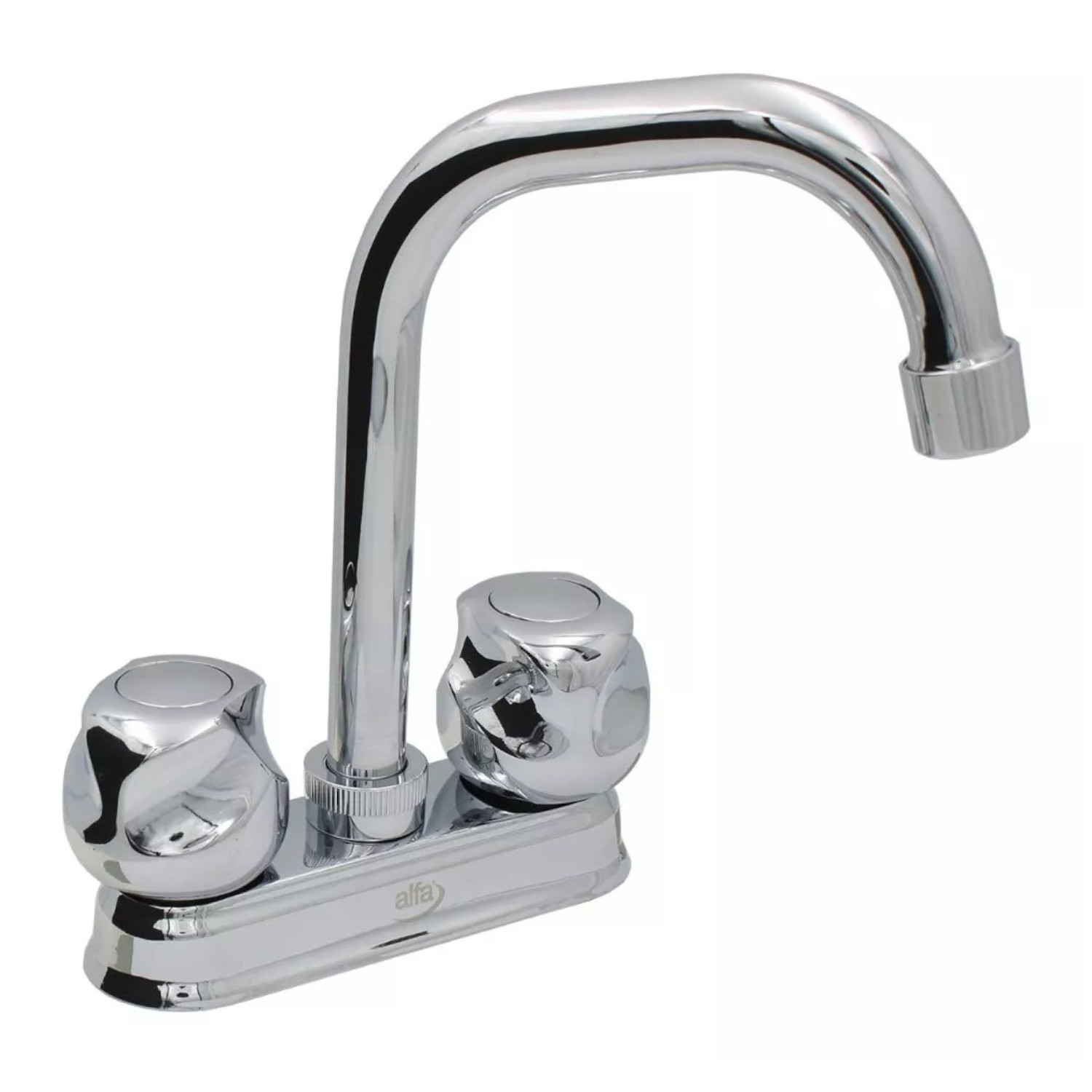 Llave Mezcladora Baño Lavabo Alfa Cuerpo De Latón Cromada Reguilete Moderna