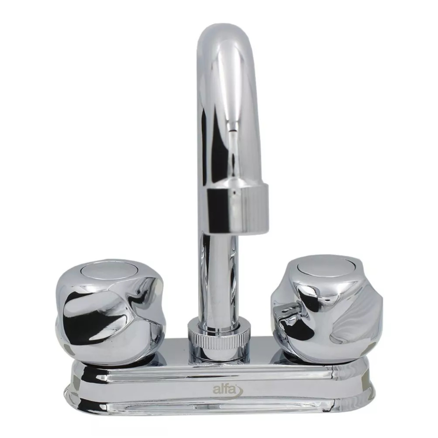 Llave Mezcladora Baño Lavabo Alfa Cuerpo De Latón Cromada Reguilete Moderna