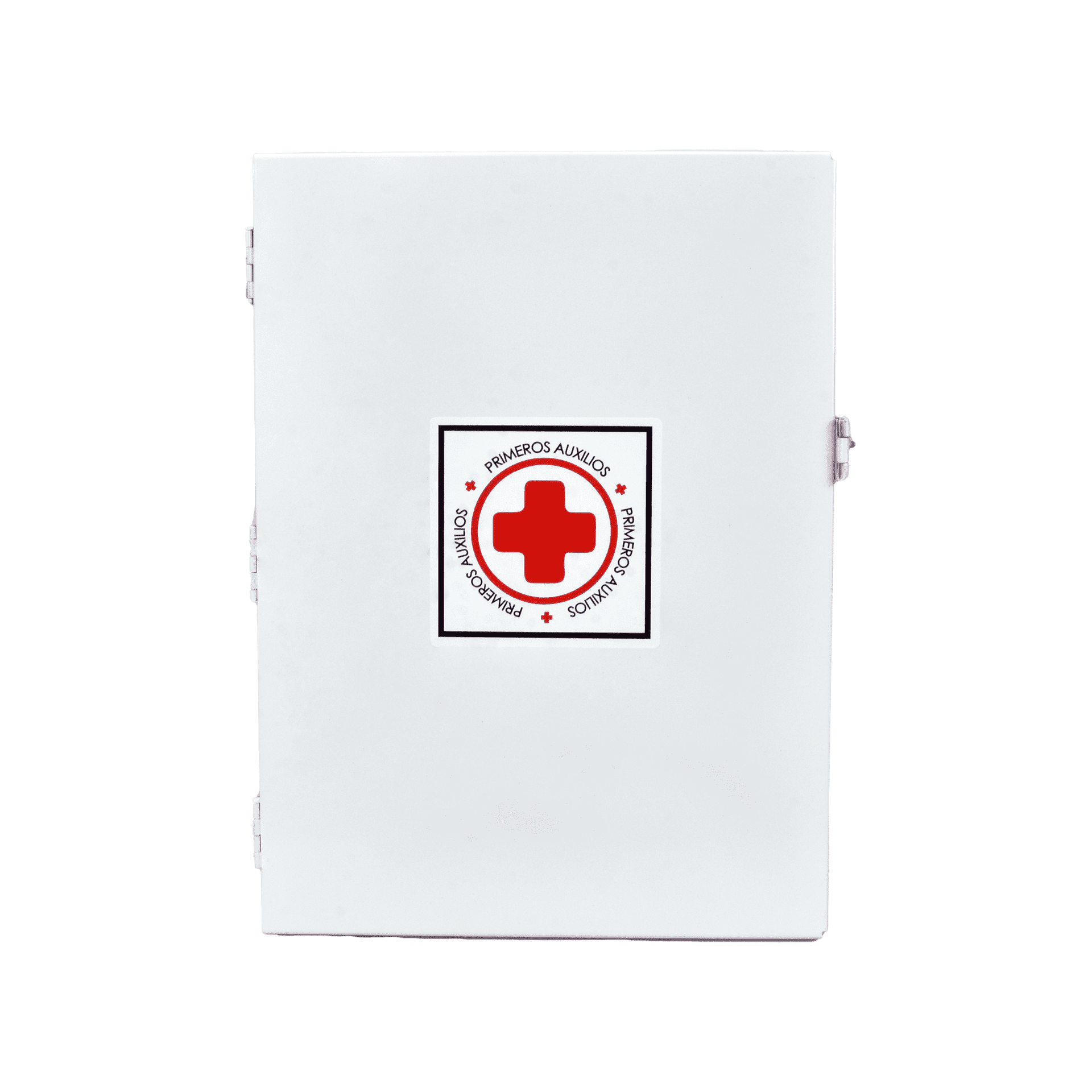 Botiquín de primeros auxilios grande color blanco, caja metálica para emergencias, botiquín de emergencias vacío, diseñado para poder colocarlo en la pared