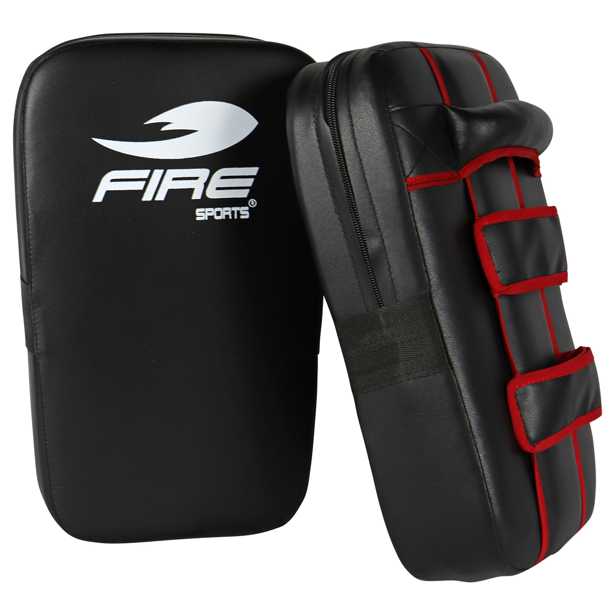 Par de Paos para Taekwondo y Karate Fire Sports (Thai pad plano) Color Negro