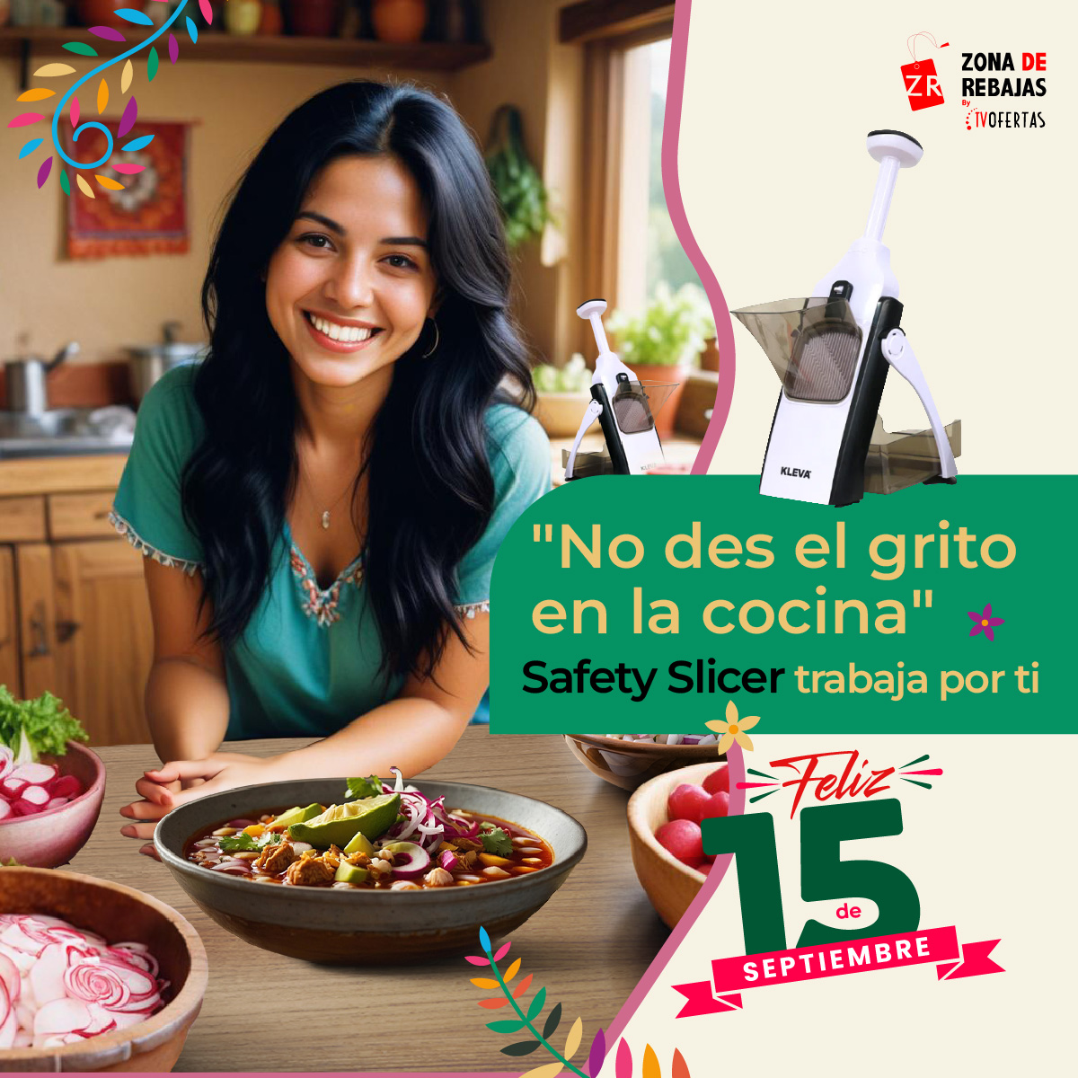 Rallador, Rebanador y Cortador único con selectores de grosor para Frutas, Verduras y Quesos Multifuncional Ready Cook Safety Slicer, cambiador de cuchillas integrado 