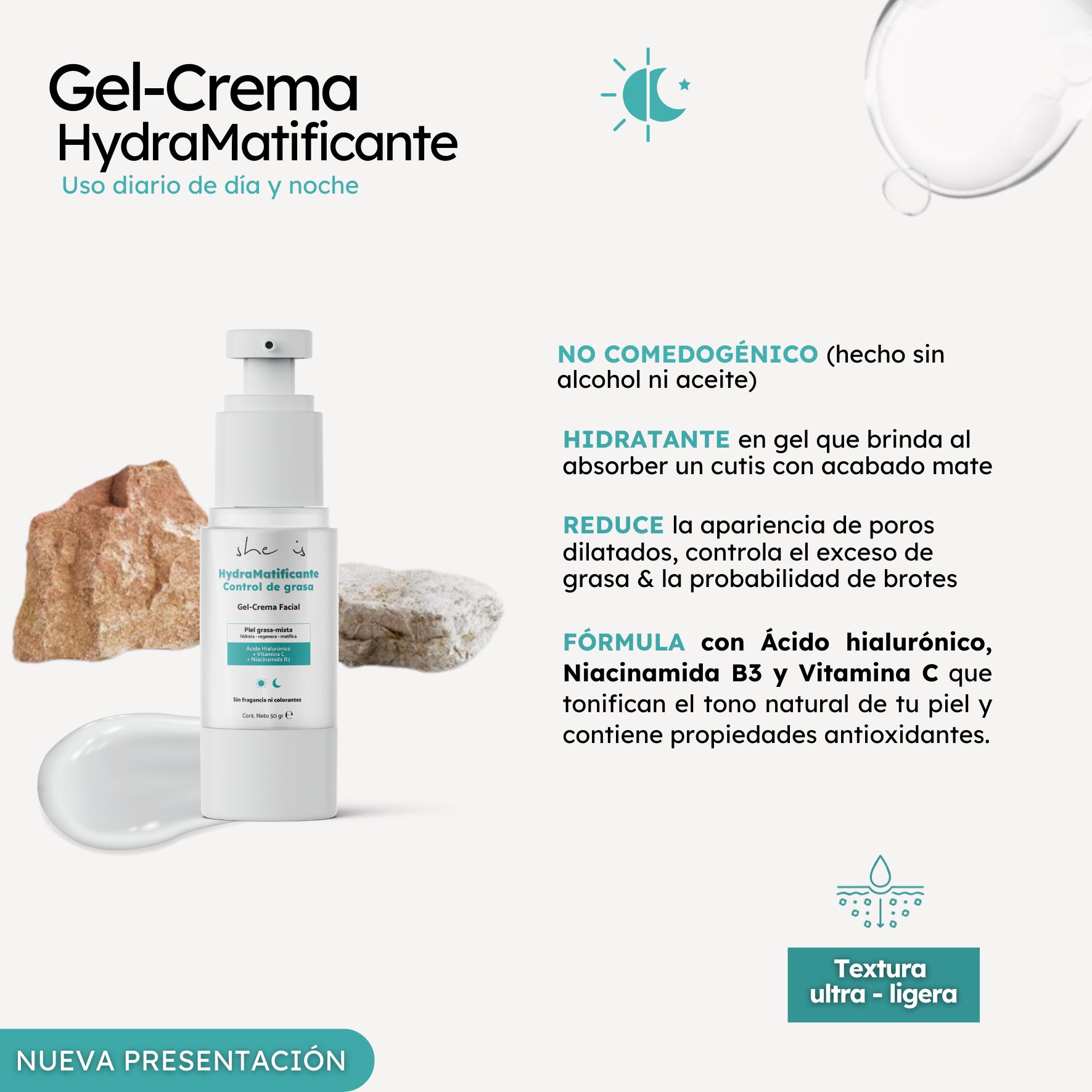 Set Facial Control de Grasa (Limpiador facial + Crema Matificante) She is skincare