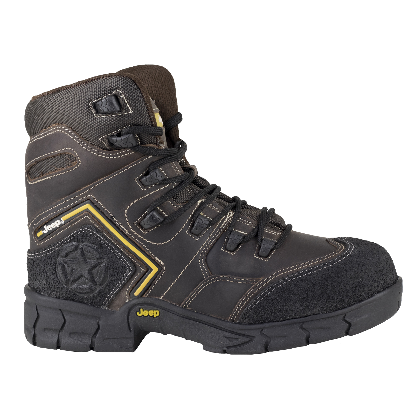 Botas De Casquillo Industrial Trabajo Hombre Jeep 5113 Cafe