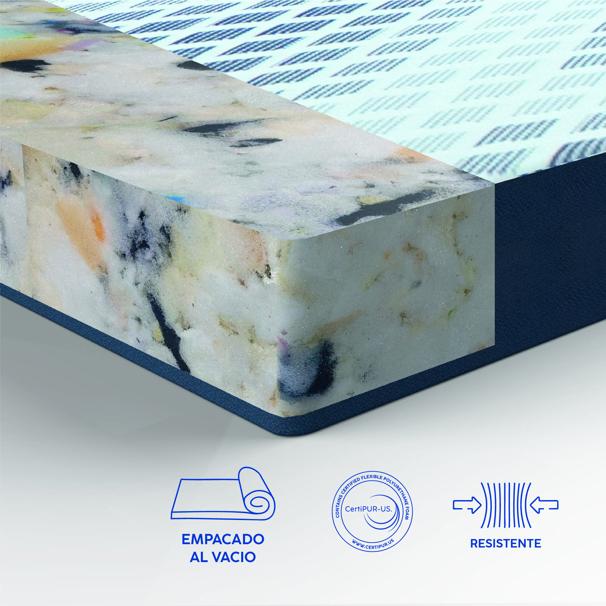 DR JOOHN Colchón seccionado en 3 | Matrimonial | Diseño Plegable, portátil, Confortable y practico | Ideal para Cualquier Espacio | Funda de Algodón-Poliéster con Cierre extraíble. (90 x 135 x 10 cm).