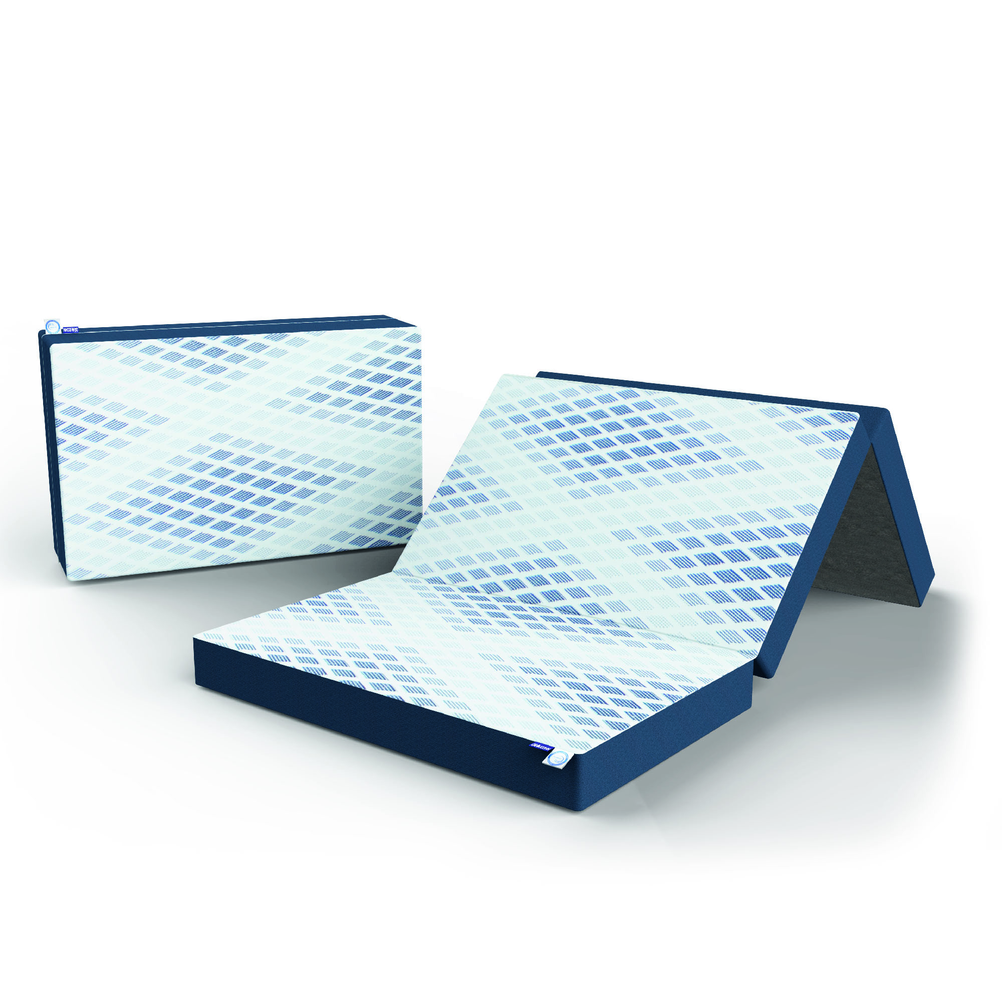 DR JOOHN Colchón seccionado en 3 | Individual | Diseño Plegable, portátil, Confortable y practico | Ideal para Cualquier Espacio | Funda de Algodón-Poliéster con Cierre extraíble. (190 x 100 x 10 cm).