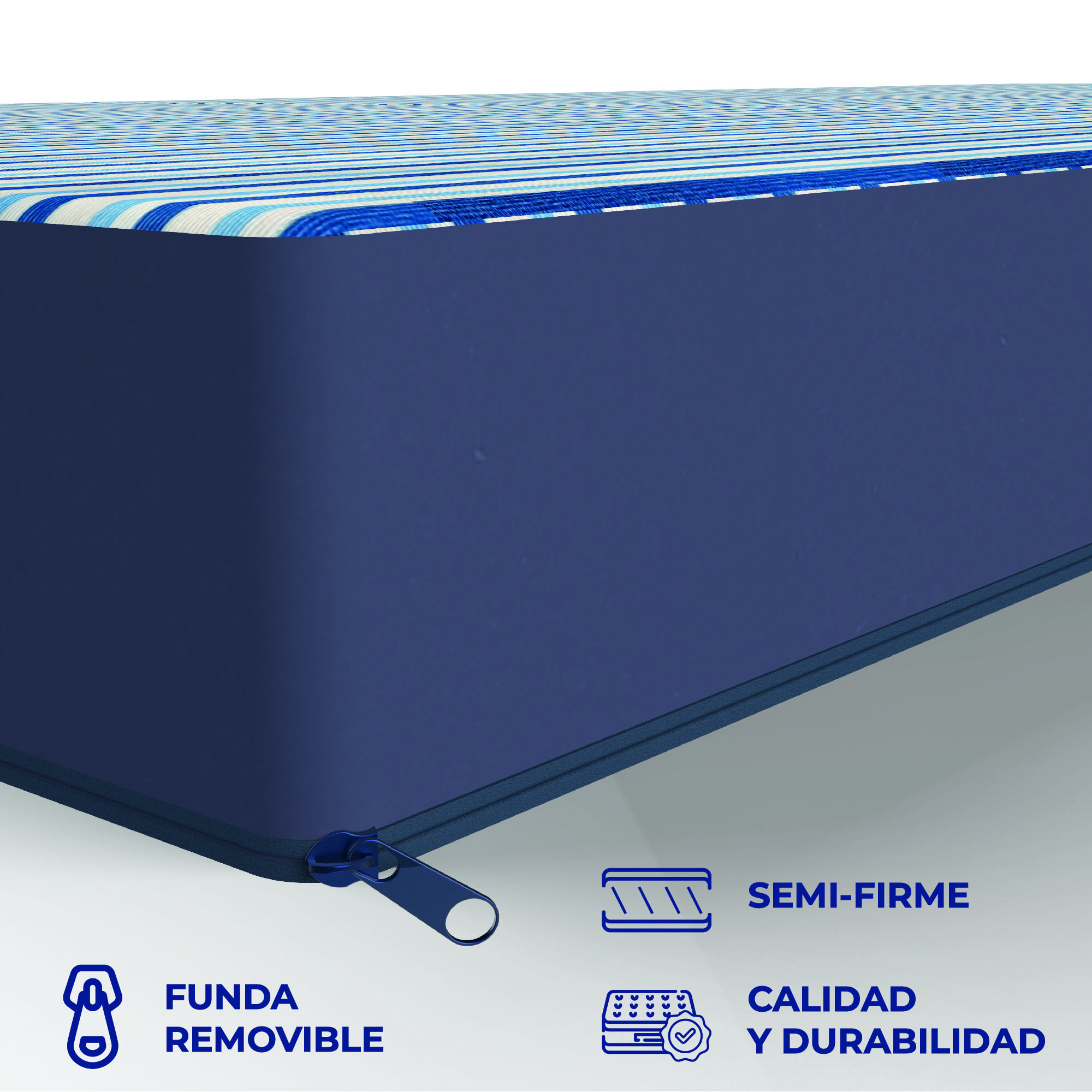 DR JOOHN Colchón seccionado en 3 | Espuma de Foam | Diseño Plegable, portátil, Confortable y practico | Ideal para Cualquier Espacio | 189x89x8cm | Basic.