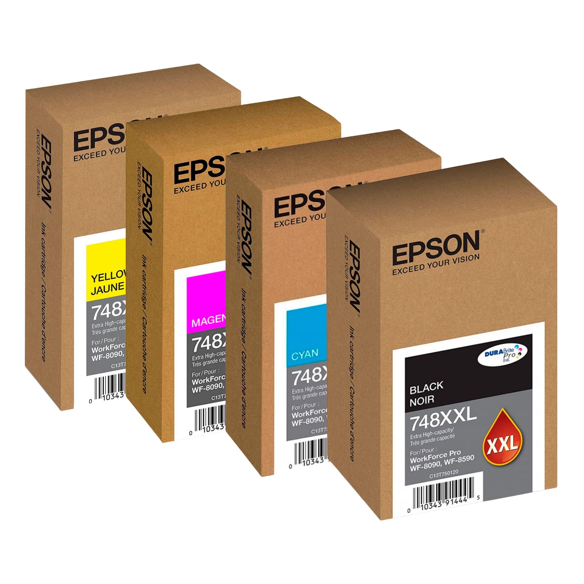 Kit de Cartuchos de Tinta Epson T748 XXL.