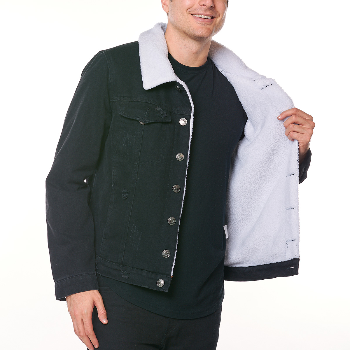 Chamarra de Mezclilla con borrega