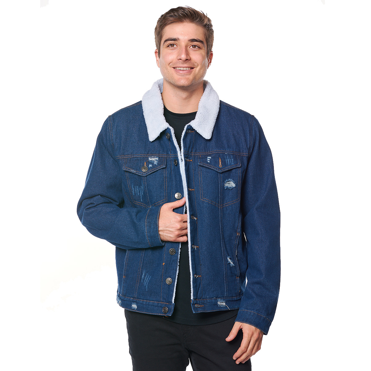 Chamarra de Mezclilla con borrega