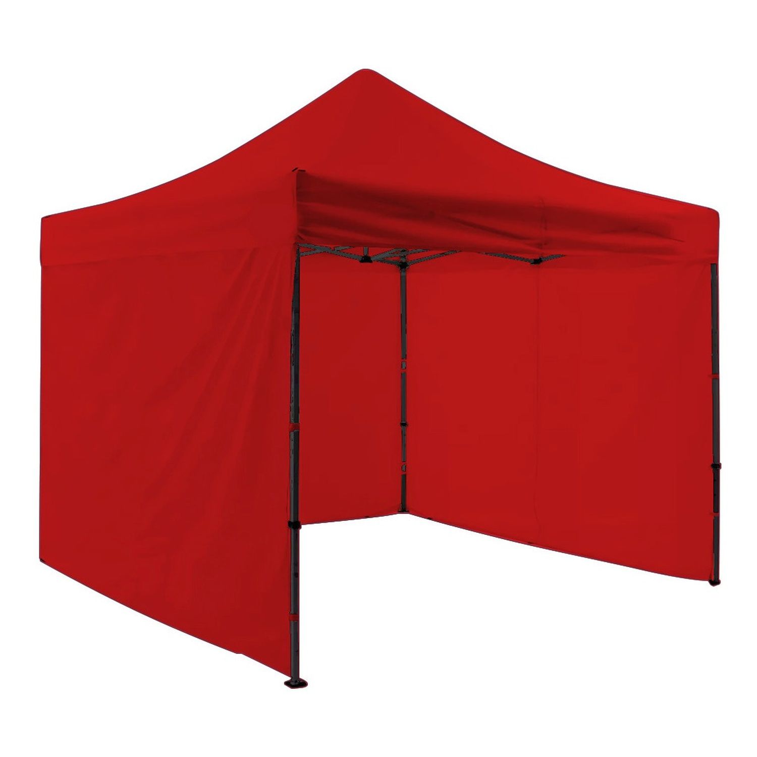 Carpa Toldo 3x3 Plegable Roja Lona Impermeable Con Paredes Jardin.