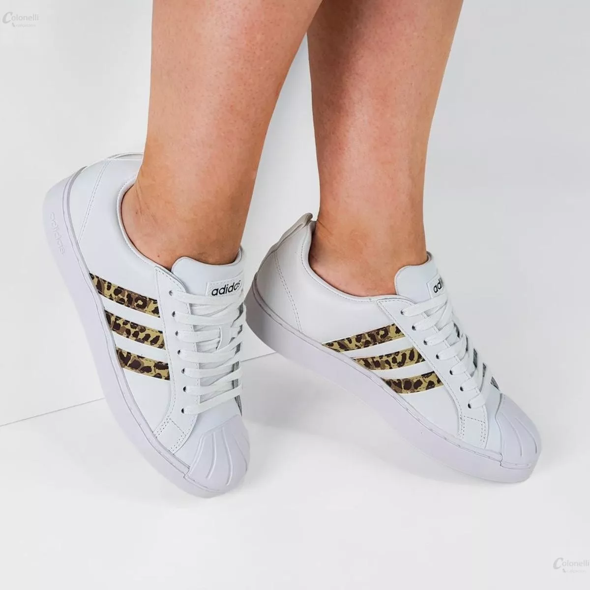 Tenis Adidas Streetcheck Blanco Animal Print de Dama Original