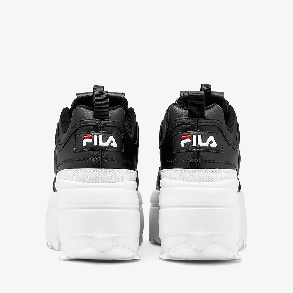 Tenis Fila Disruptor Wedge Negro Blanco de Dama Original
