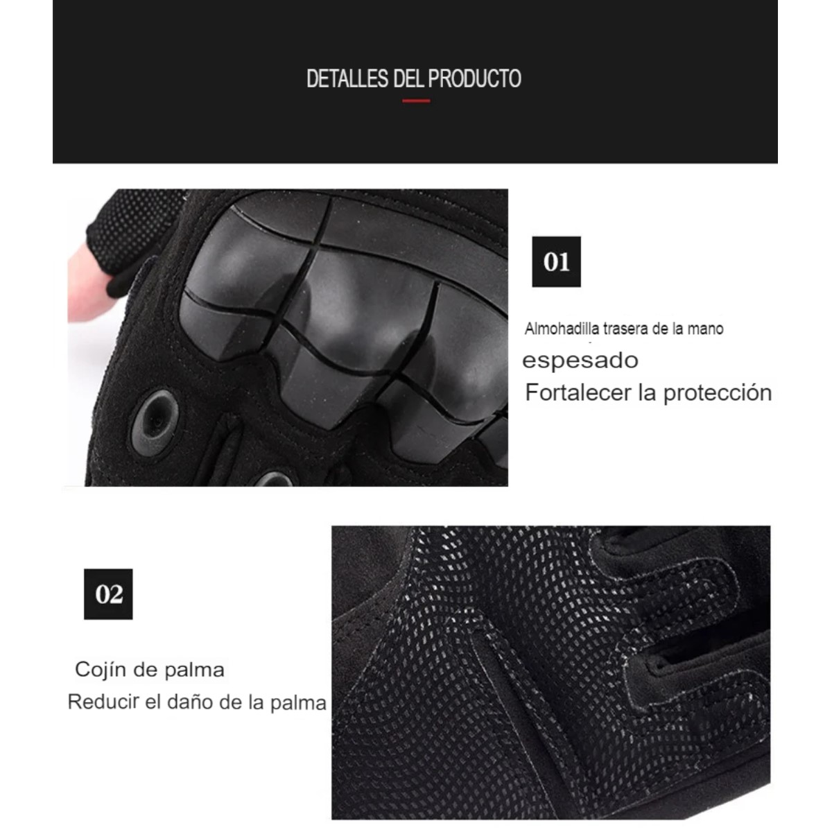 GUANTES SIN DEDOS TACTICOS NEGRO MOTO DEPORTE AUTO MILITAR TELA EXTREMO PROTECCION GOTCHA CARRERAS