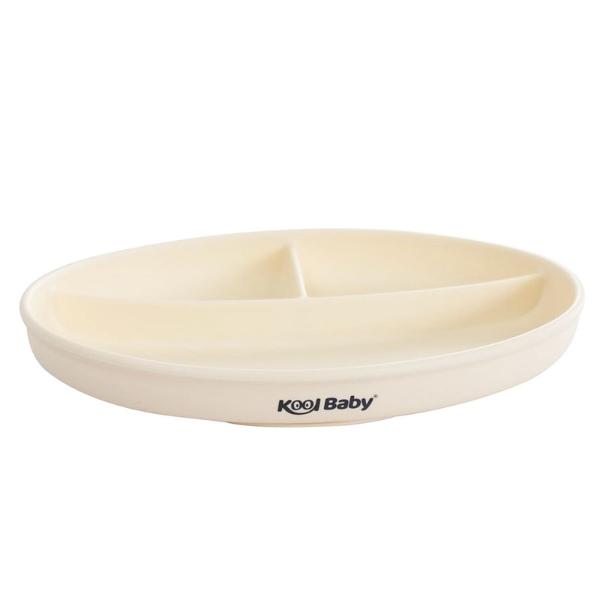 Plato con divisiones de Silicona Kool Baby Ivory