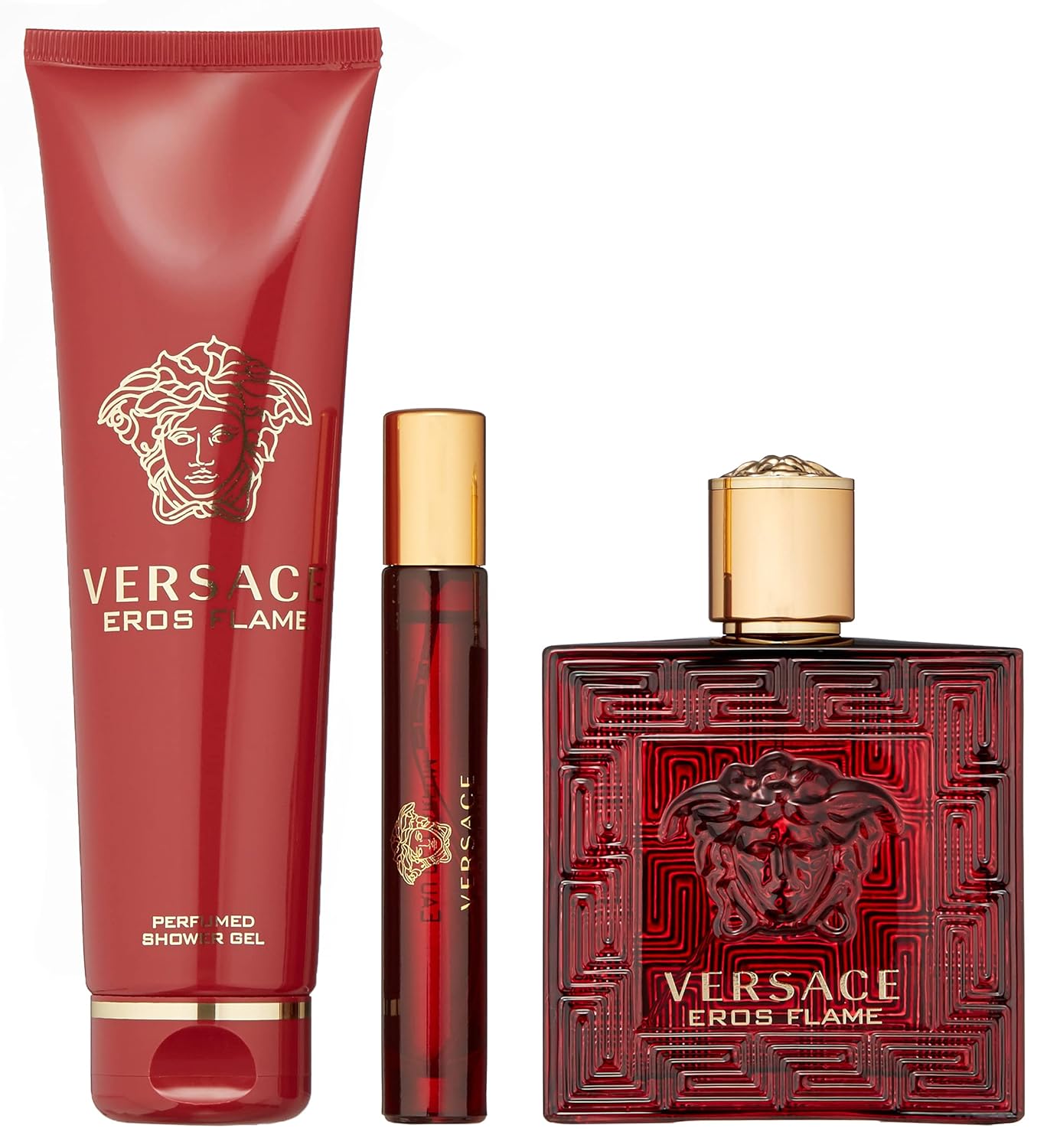 Set 3 Piezas Versace Eros Flame para Hombre EDP