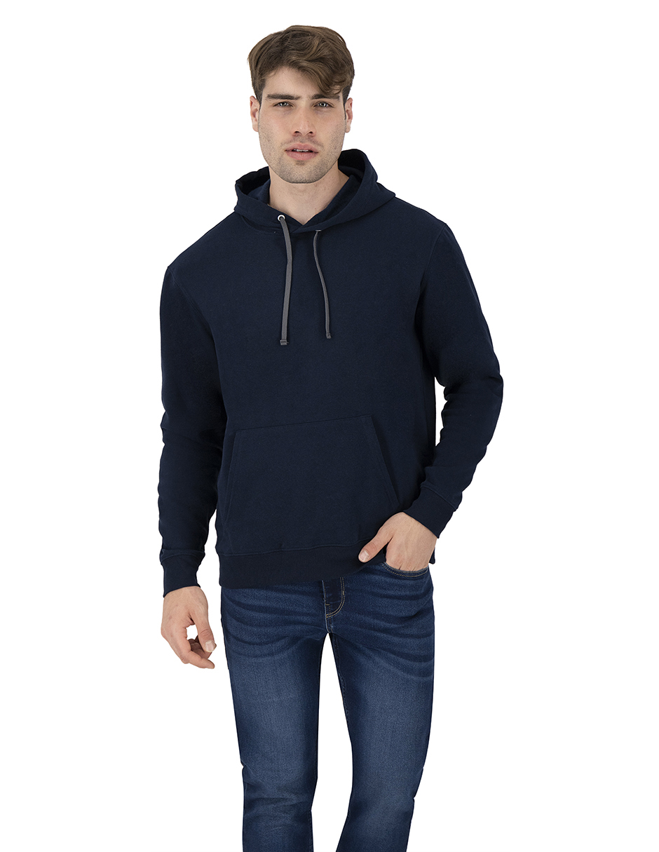 SUDADERA BÁSICA CON CAPUCHA MARINO EXTRA GRANDE INDICUM HOMBRE