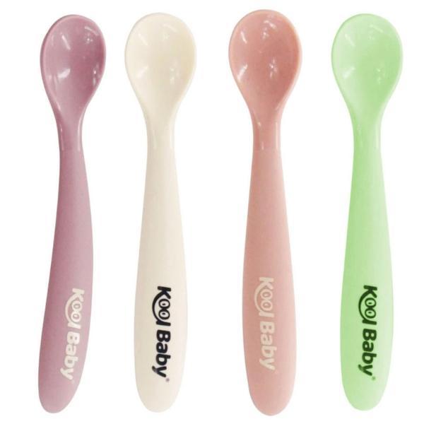 Set de 4 Cucharas de Silicona Para Niña Kool Baby