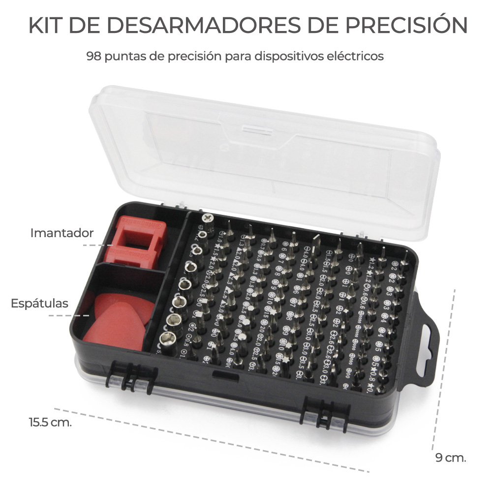 Desarmador Kit Reparacion Celulares Tablets Laptops 100 En 1