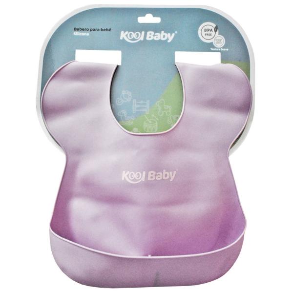 Babero de Silicona Kool Baby Mauve