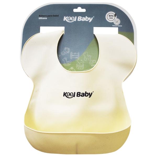 Babero de Silicona Kool Baby Ivory