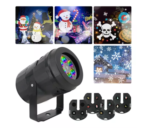 Luce Serie Led Decoracion Halloween Navidad Proyector+4 Tiro