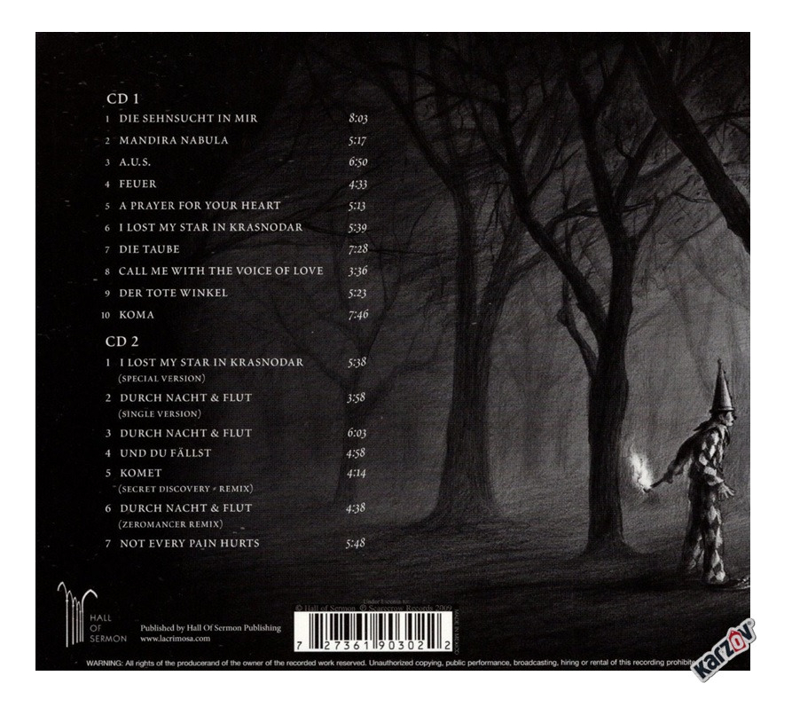 Lacrimosa Sehnsucht Deluxe 2 Discos Cd / 17 Canciones