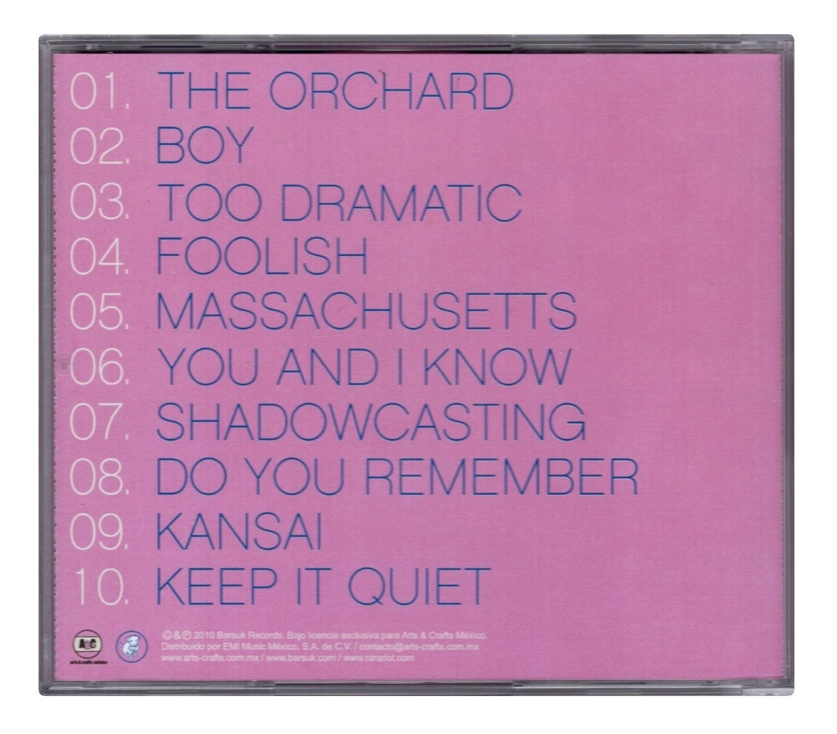 Ra Ra Riot - The Orchard - Disco Cd 10 Canciones.