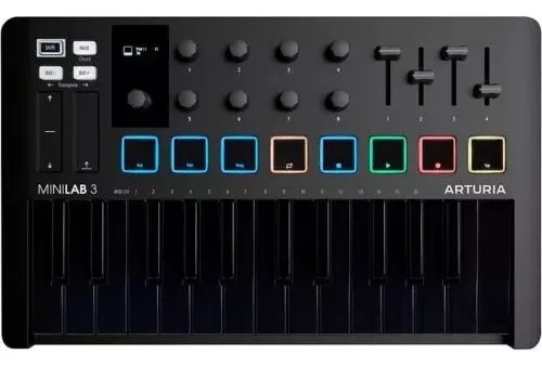 Controlador Midi Usb Arturia Minilab 3 Deep Black