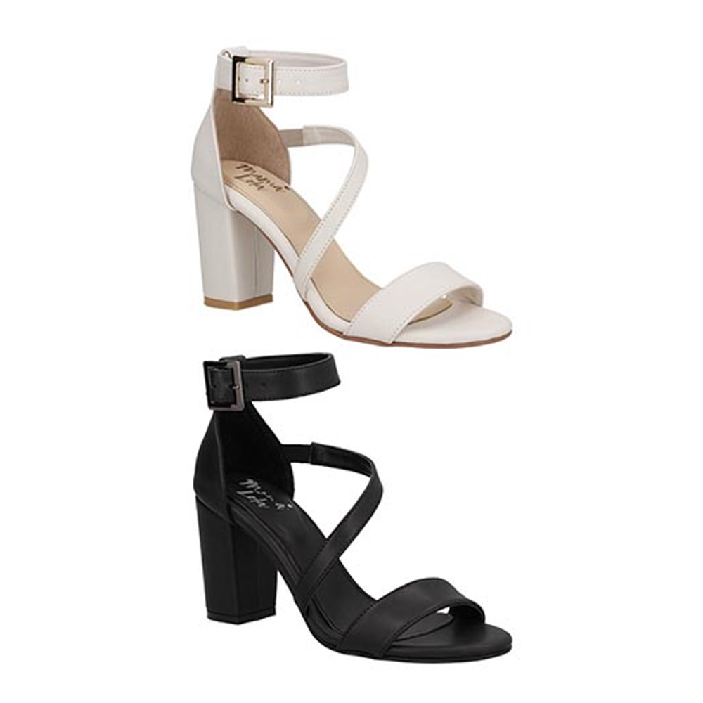 Zapatillas Duo Mama Lola 969 Para Mujer 2 Pack Tacon Ancho Sandalias de Tacon Color Latte/Negro Talla 23 a 26 Par