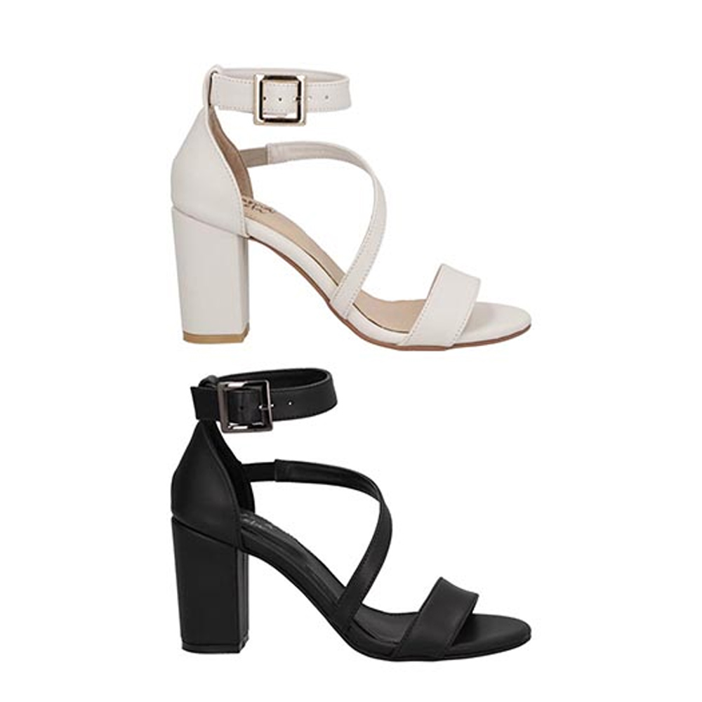 Zapatillas Duo Mama Lola 969 Para Mujer 2 Pack Tacon Ancho Sandalias de Tacon Color Latte/Negro Talla 23 a 26 Par