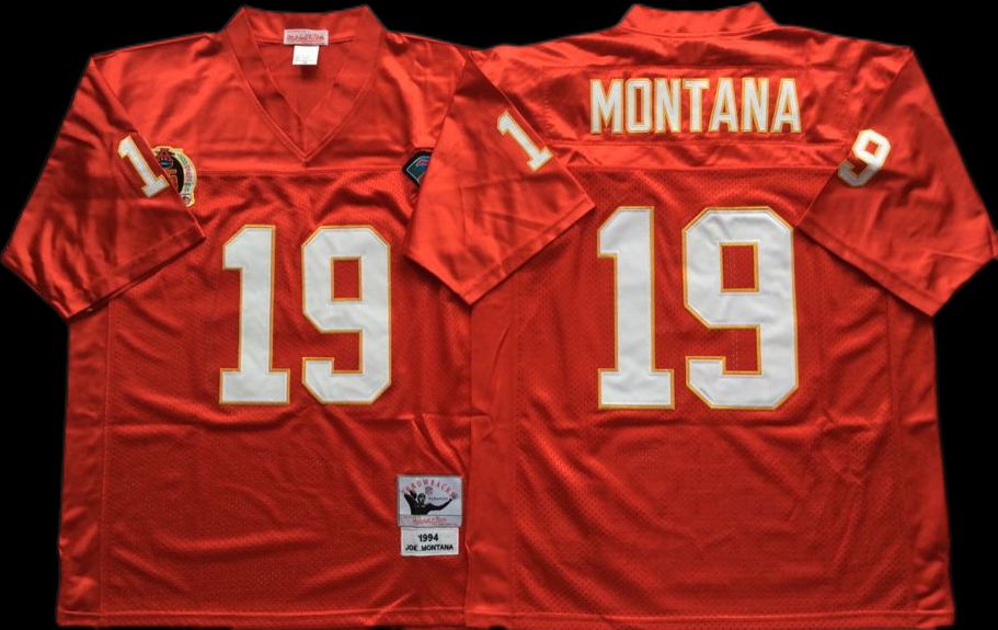 Fantastico! Jersey Jefes Kansas City Chiefs BORDADO Joe Montana 19