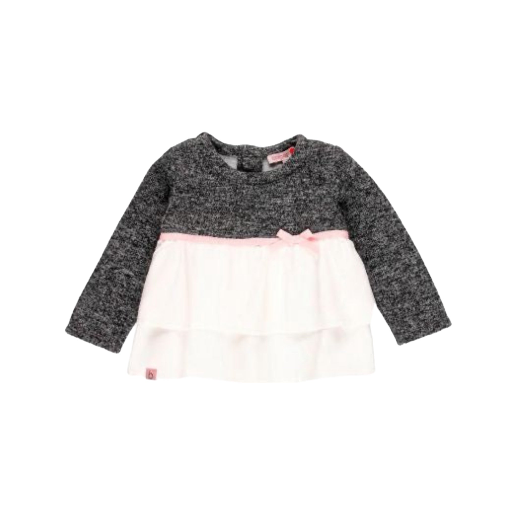 Blusa punto combinado para bebé niña BOBOLI