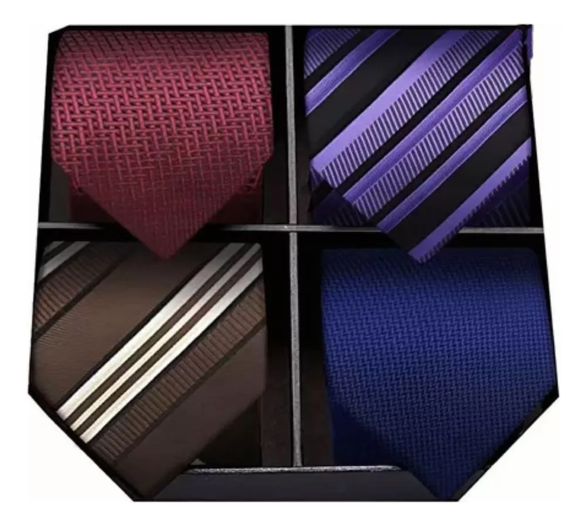 Corbata Clásica Masculina 4 Cajas De Regalo